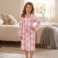Kids' Plaid Hooded Cotton Bathrobe - image 1