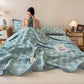 Reversible 3-layer Geometric Jacquard Blanket Quilt - image 5