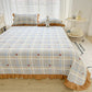 Plaid & Heart Print Cotton Twill Coverlet - image 2