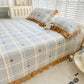 Plaid & Heart Print Cotton Twill Coverlet - image 1