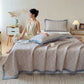 Jacquard Reversible 3-layer Geometric Blanket Quilt - image 4