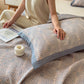 Jacquard Reversible 3-layer Geometric Blanket Quilt - image 11