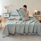 Botanical Leaves Cotton Gauze Bedspread Quilt - image 3