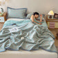 Botanical Leaves Cotton Gauze Bedspread Quilt - image 5