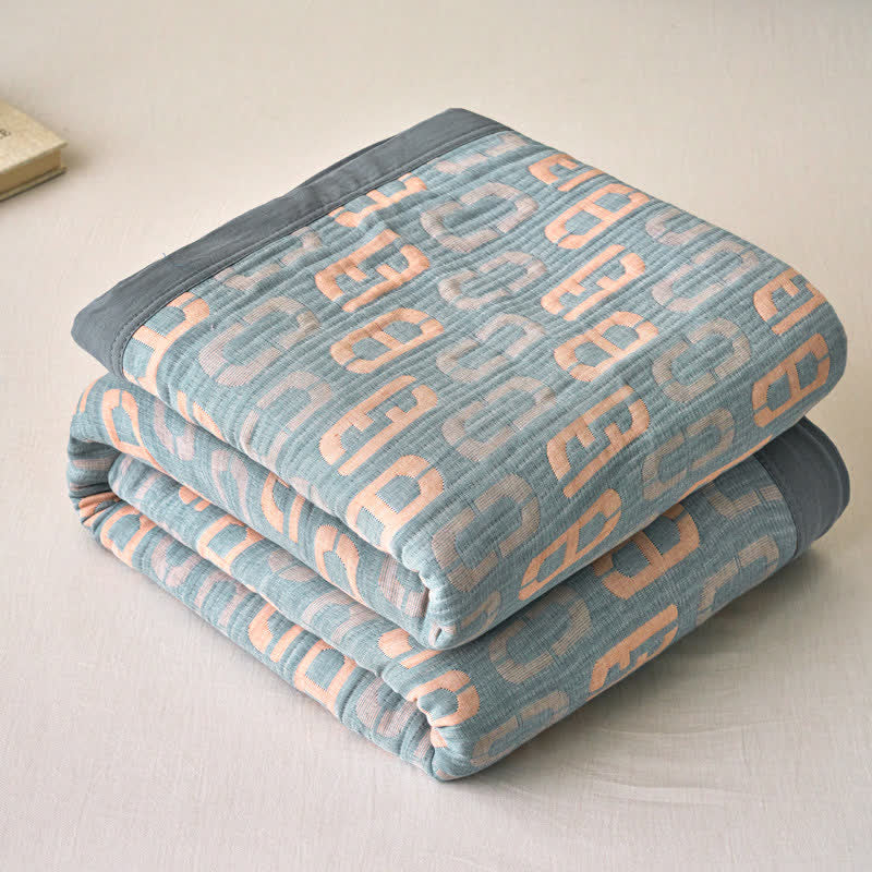 Geometric Jacquard Cotton Double Gauze Quilt - image 4