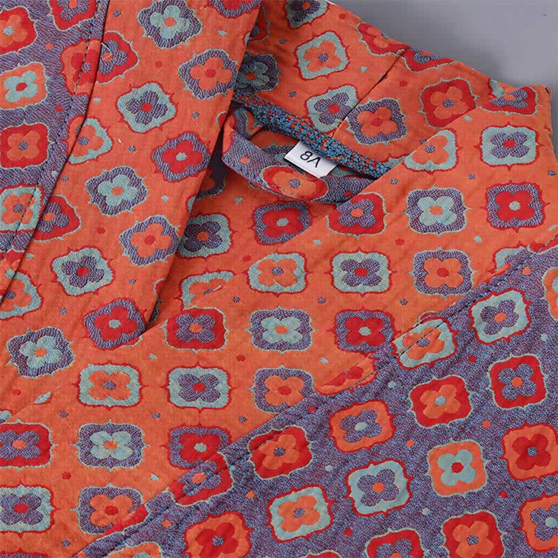 Vintage Geometric Kids' Cotton Kimono Robe - image 4