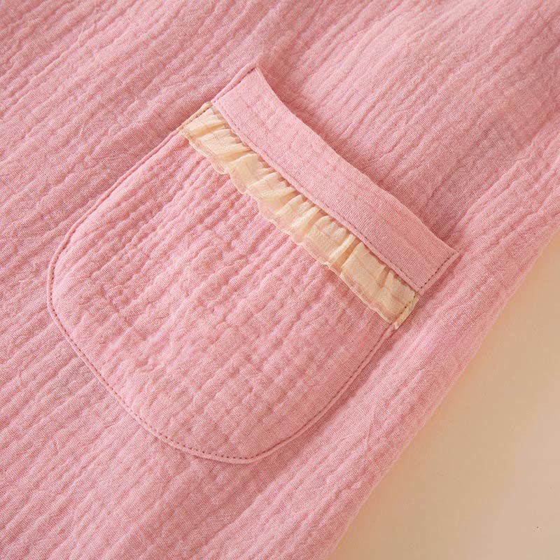 Ruffle Trim Kids' Cotton Muslin Robe - image 6