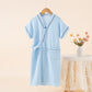 Blue Cotton Gauze Kimono Kids Bathrobe - image 2
