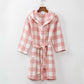 Kids' Plaid Hooded Cotton Bathrobe - image 2