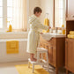Pastel Stripe Cotton Kids Bathrobe - image 2