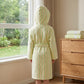 Soft Green Stripe Cotton Bathrobe For Kids - image 2