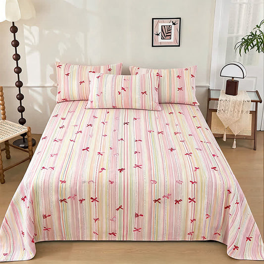 Sweet Blush Bow Jacquard Bedding Set - Pink - Bedding Set - King - image 0