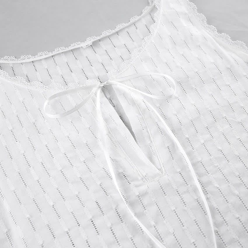 Cotton Tie Front Cami Lounge Dress - image 4