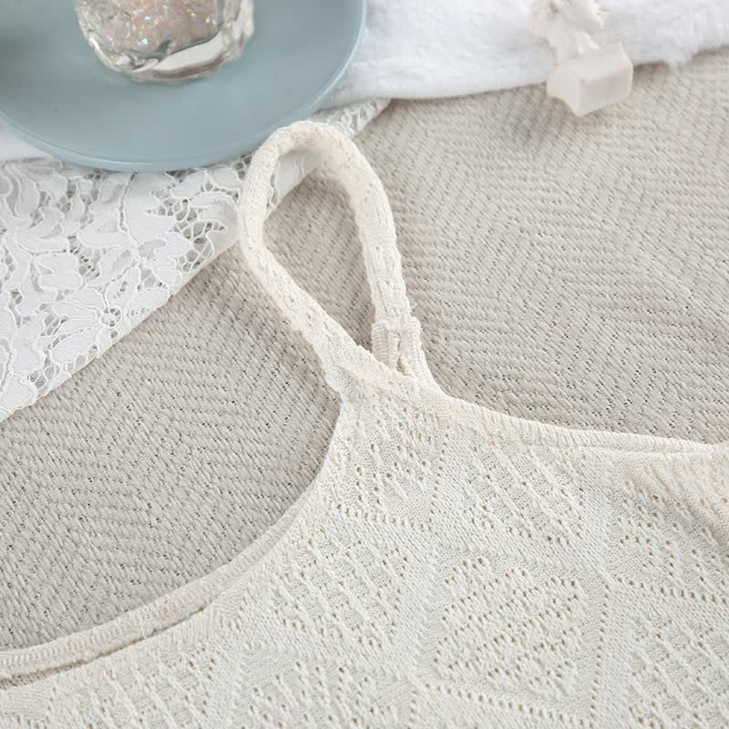 Beige Jacquard Cami Shorts pajama Set - image 8