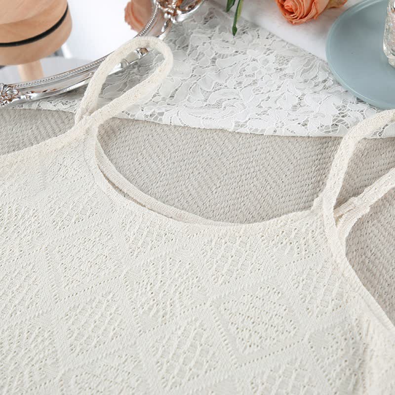 Beige Jacquard Cami Shorts pajama Set - image 7
