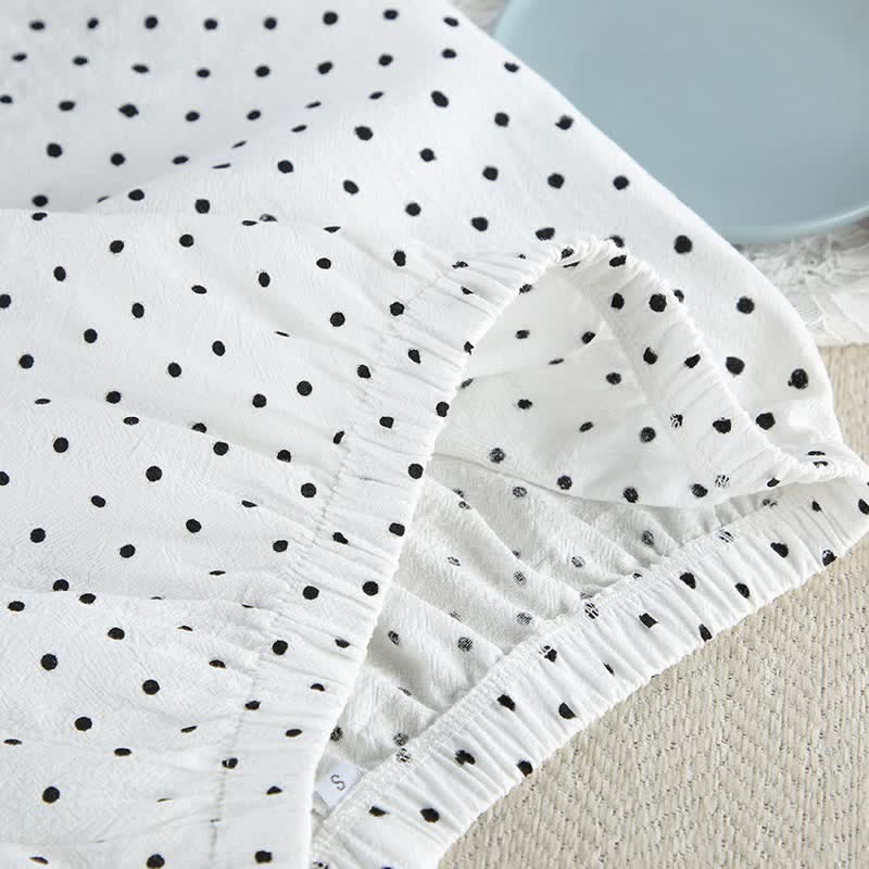 Polka Dot Cotton Kimono Pajama Set - image 8