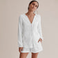 Long Sleeve Top & Shorts Pajama Set - image 3