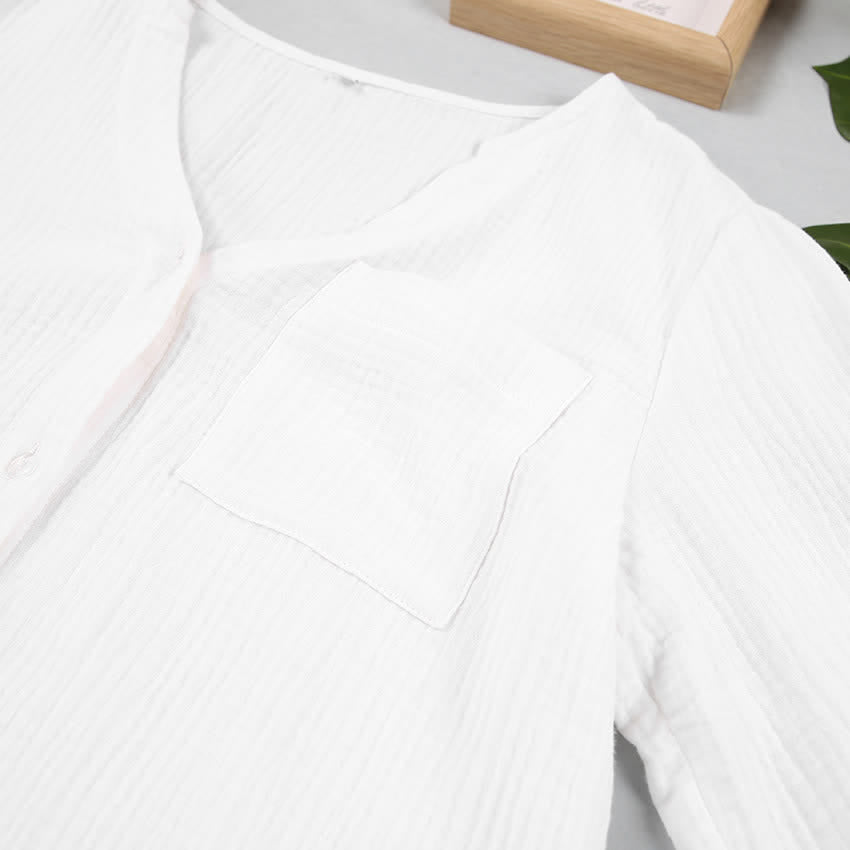 Long Sleeve Top & Shorts Pajama Set - image 6