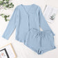 Long Sleeve Top & Shorts Pajama Set - image 1
