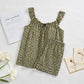 Olive Floral Ruffle Cami Pajama Set - image 1