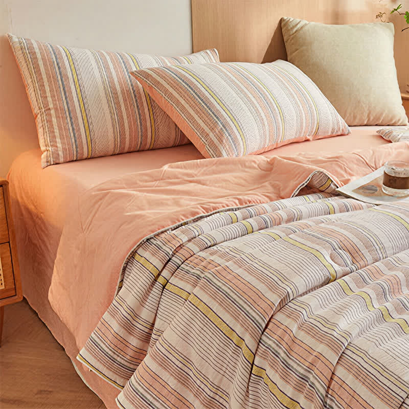 Soft Plaid Pure Summer Bedding Set - image 6