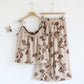 Elegant Ginkgo Cami Cotton Pajama Set - Beige & Coffee - XL - image 6