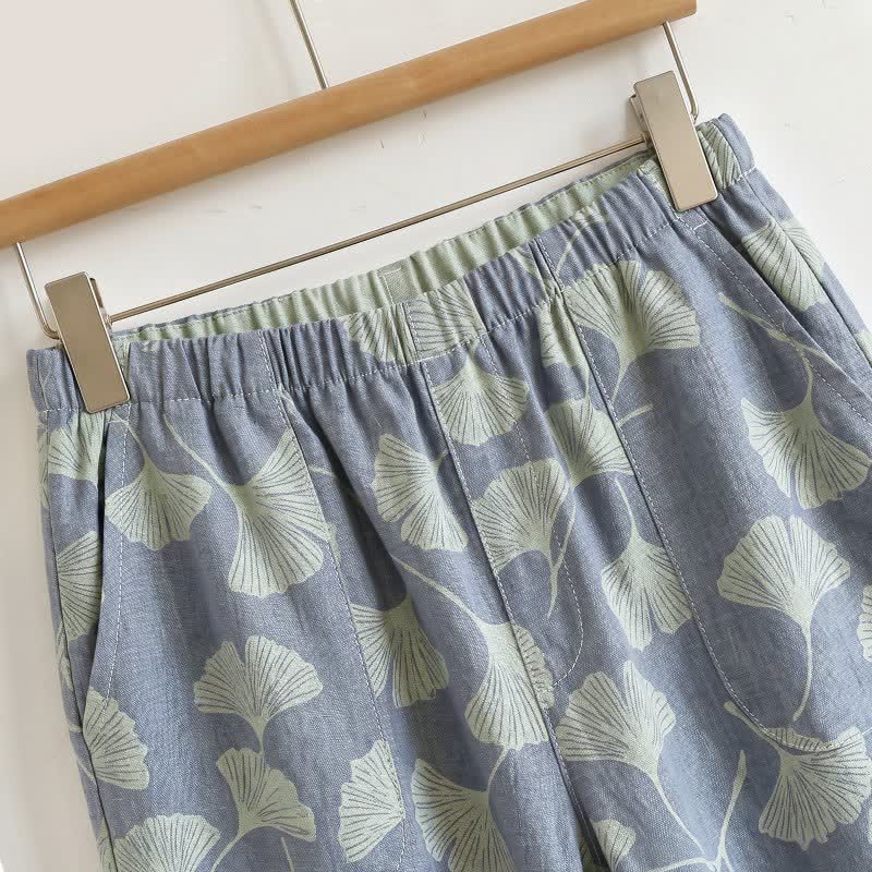 Ginkgo Leaf Cami Ruffled Pajama Set - image 3
