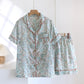 Abstract Print Cotton Gauze Lounge Set - image 2