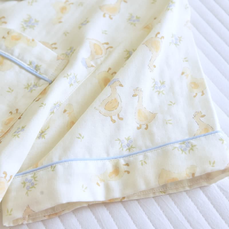 Cotton Duck Print Three Piece Loungewear - image 7