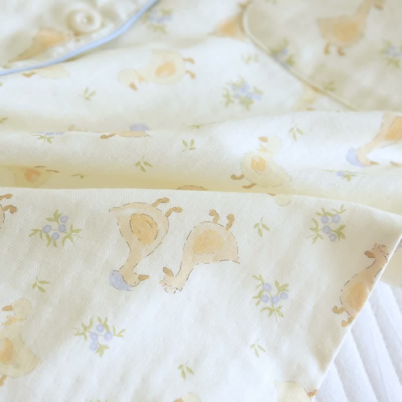 Cotton Duck Print Three Piece Loungewear - image 10