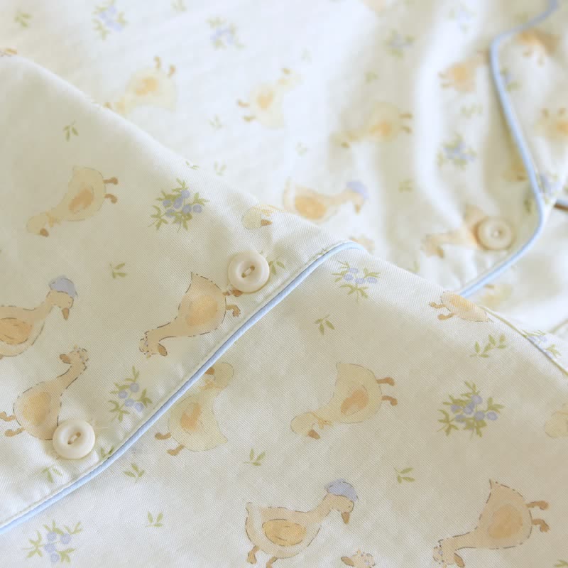 Cotton Duck Print Three Piece Loungewear - image 8