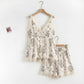 French Floral Cotton Lace Loungewear Set - image 1