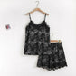 Black Floral Lace Cami Lounge Set - image 1