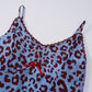 Blue Leopard Print Cami Loungewear Set - image 2