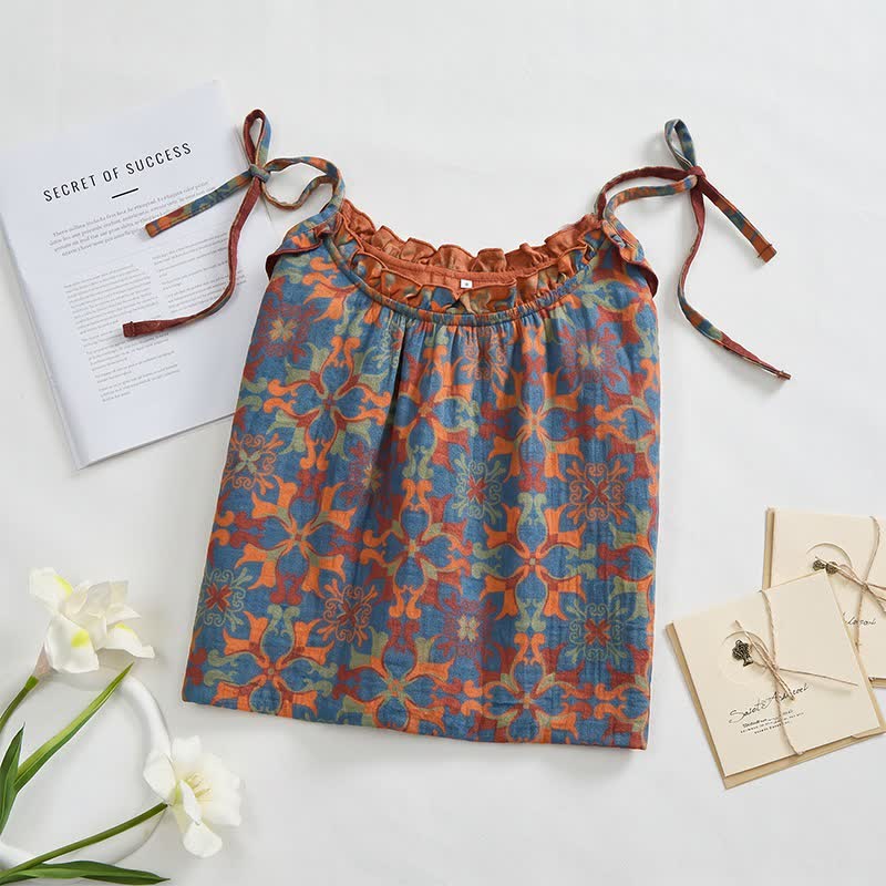 Vintage Boho Cotton Cami Night Dress - image 1