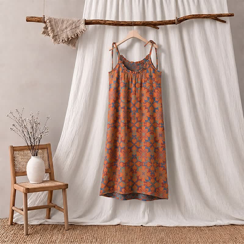 Vintage Boho Cotton Cami Night Dress - image 2
