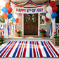Patriotic Americana Stripe Outdoor Rug - Red & White & Blue - B - 31" x 47" - image 3