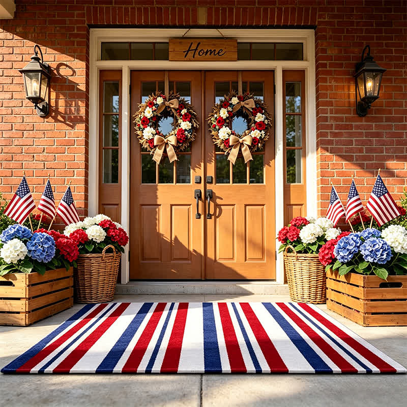 Patriotic Americana Stripe Outdoor Rug - image 4