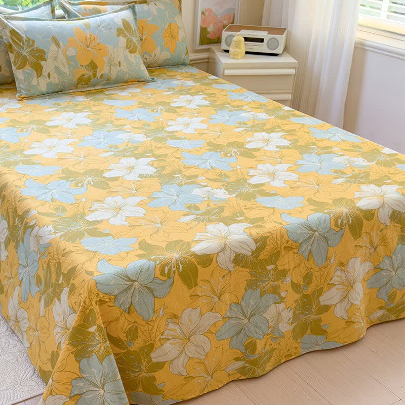 Lily Floral Cotton Double Gauze Bedding(4PCS) - image 2