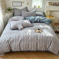 Vintage Striped Scalloped Trim Bedding Set - image 2