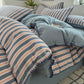 Vintage Striped Scalloped Trim Bedding Set - image 3