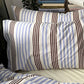 Retro Blue Brown Striped Cotton Bedding Set - image 4
