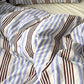 Retro Blue Brown Striped Cotton Bedding Set - image 3