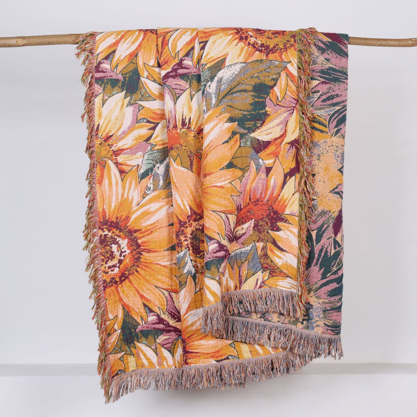 Boho Sunflower Cotton Gauze Bedspread Quilt - image 4