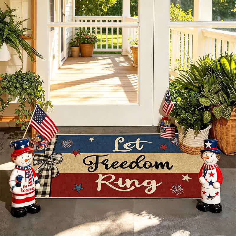 Let Freedom Ring Patriotic Crystal Velvet Entryway Rug - image 2