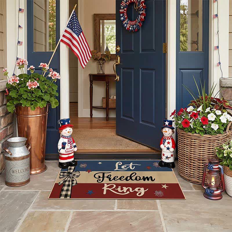 Let Freedom Ring Patriotic Crystal Velvet Entryway Rug - 31'' × 47'' - image 0