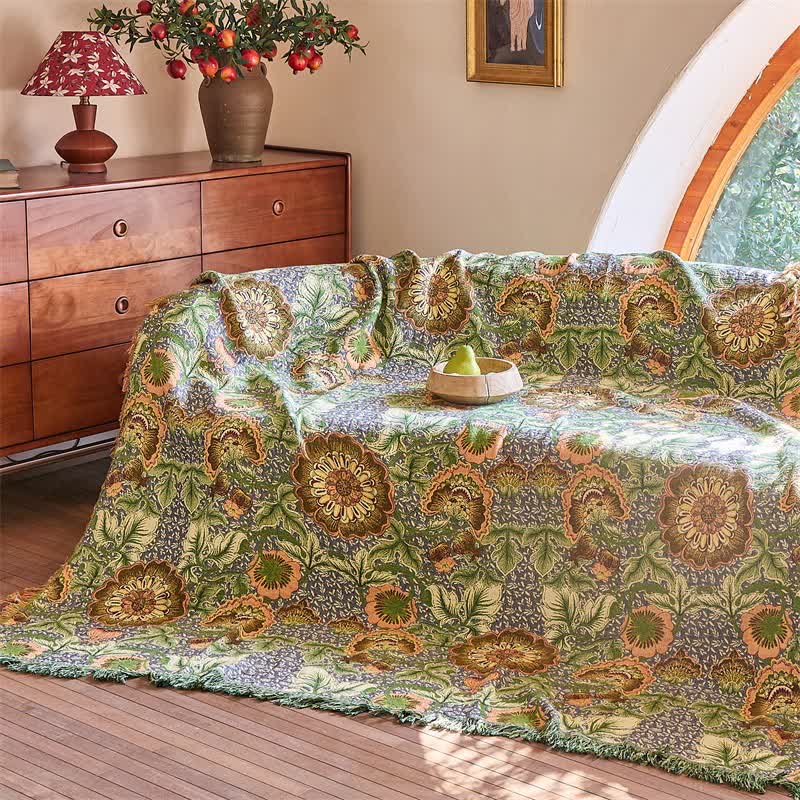 Reversible Floral 4-Layer Cotton Gauze Blanket Quilt - image 4