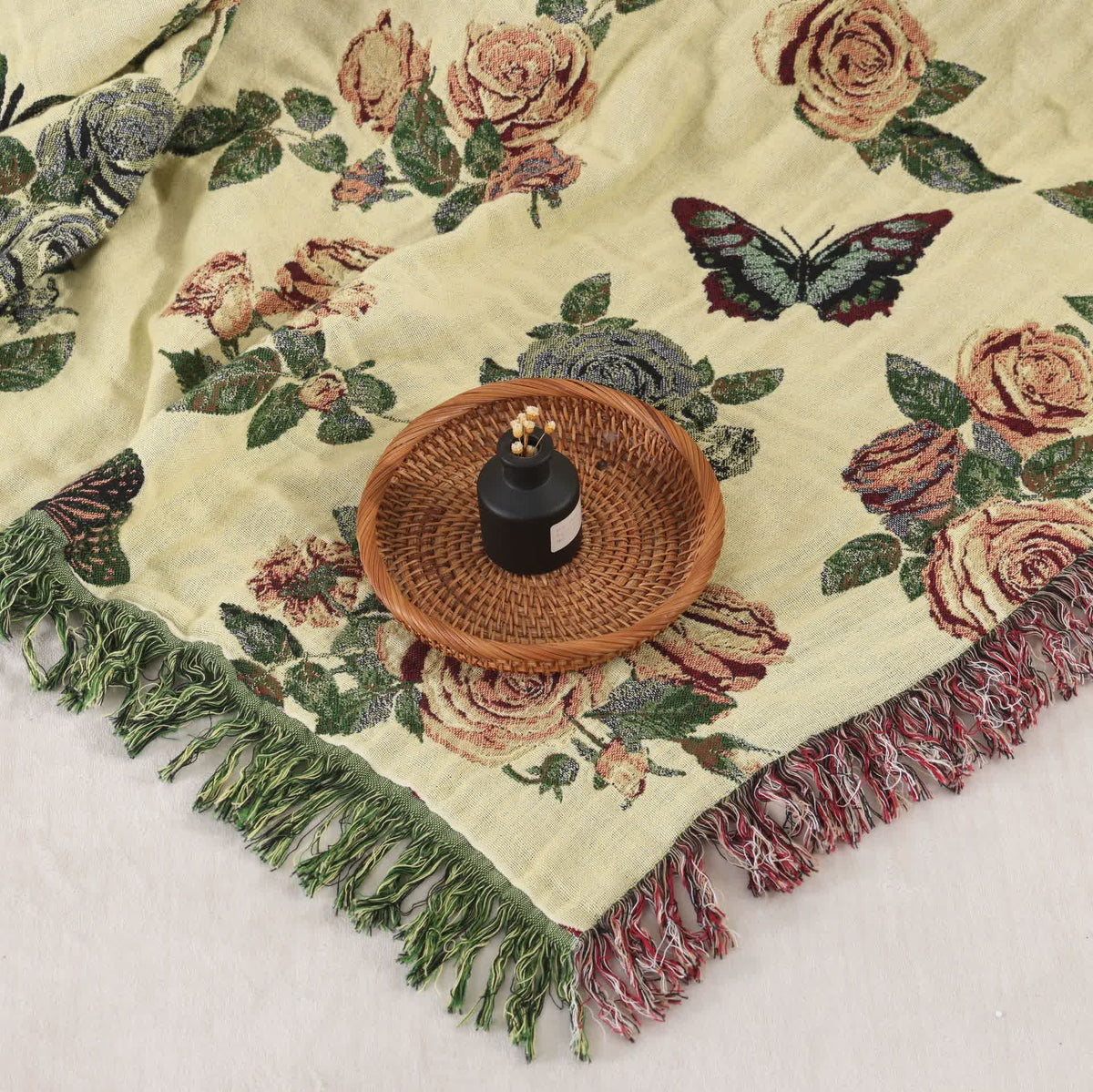 Romantic Rose Cotton Gauze Bedspread Quilt - image 4