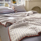 Blue Stripe Knitted Cotton Bedding Set - image 2