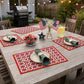 Festive Modern Red & Blue Plaid Table Placemat - image 2